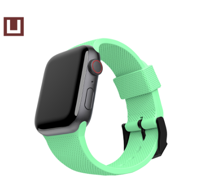 [U] Apple Watch 38/40/41mm 舒適矽膠錶帶-綠